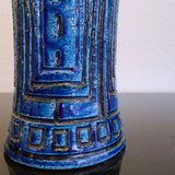 XL BLUE GEOMETRIC DÉCOR VASE BY SARDARTIS (ITALY)