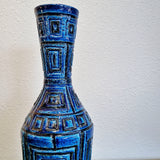 XL BLUE GEOMETRIC DÉCOR VASE BY SARDARTIS (ITALY)