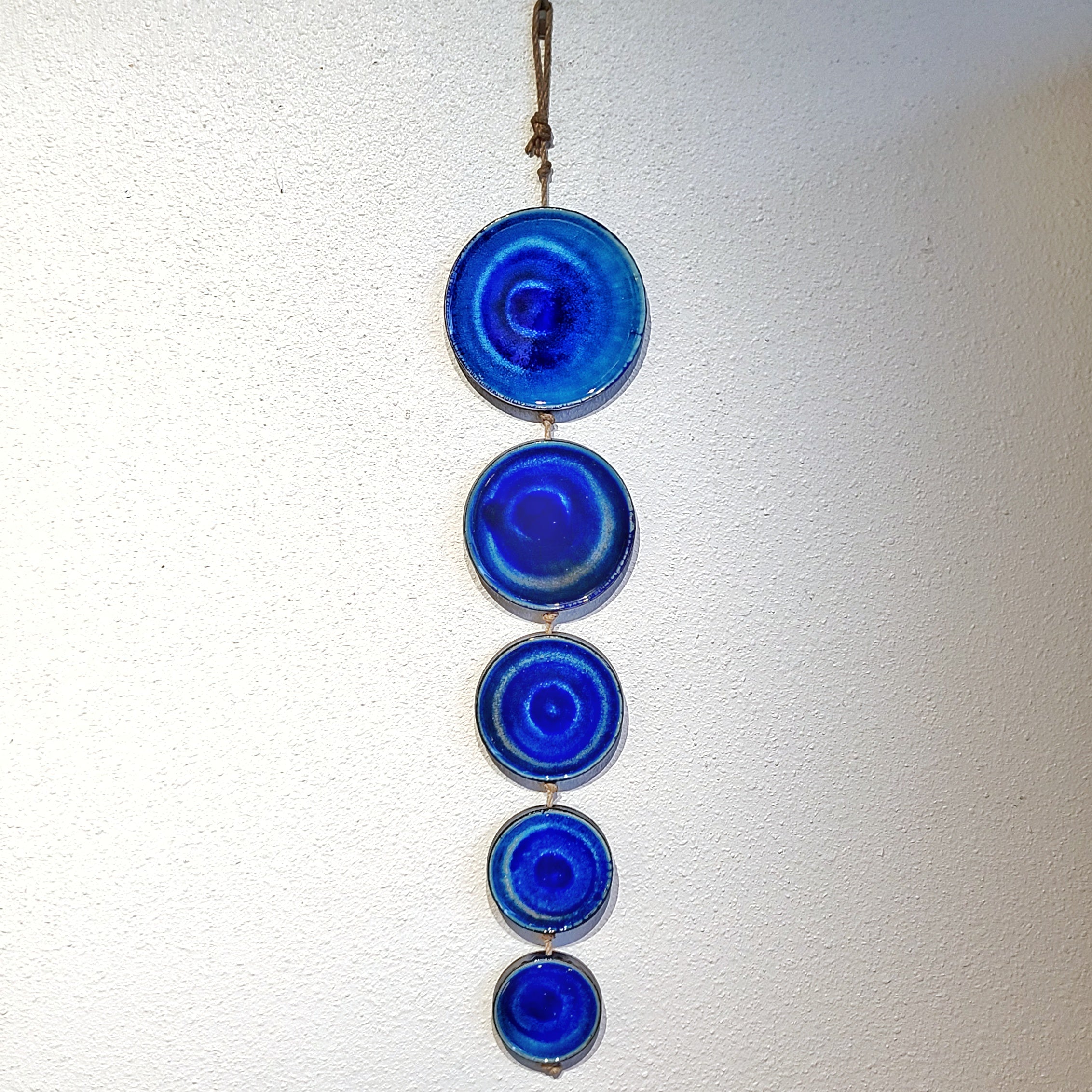 ‘AZZURRO’ DÉCOR FIVE-DISK WALL HANGING BY HANNS WELLING FOR CERAMANO