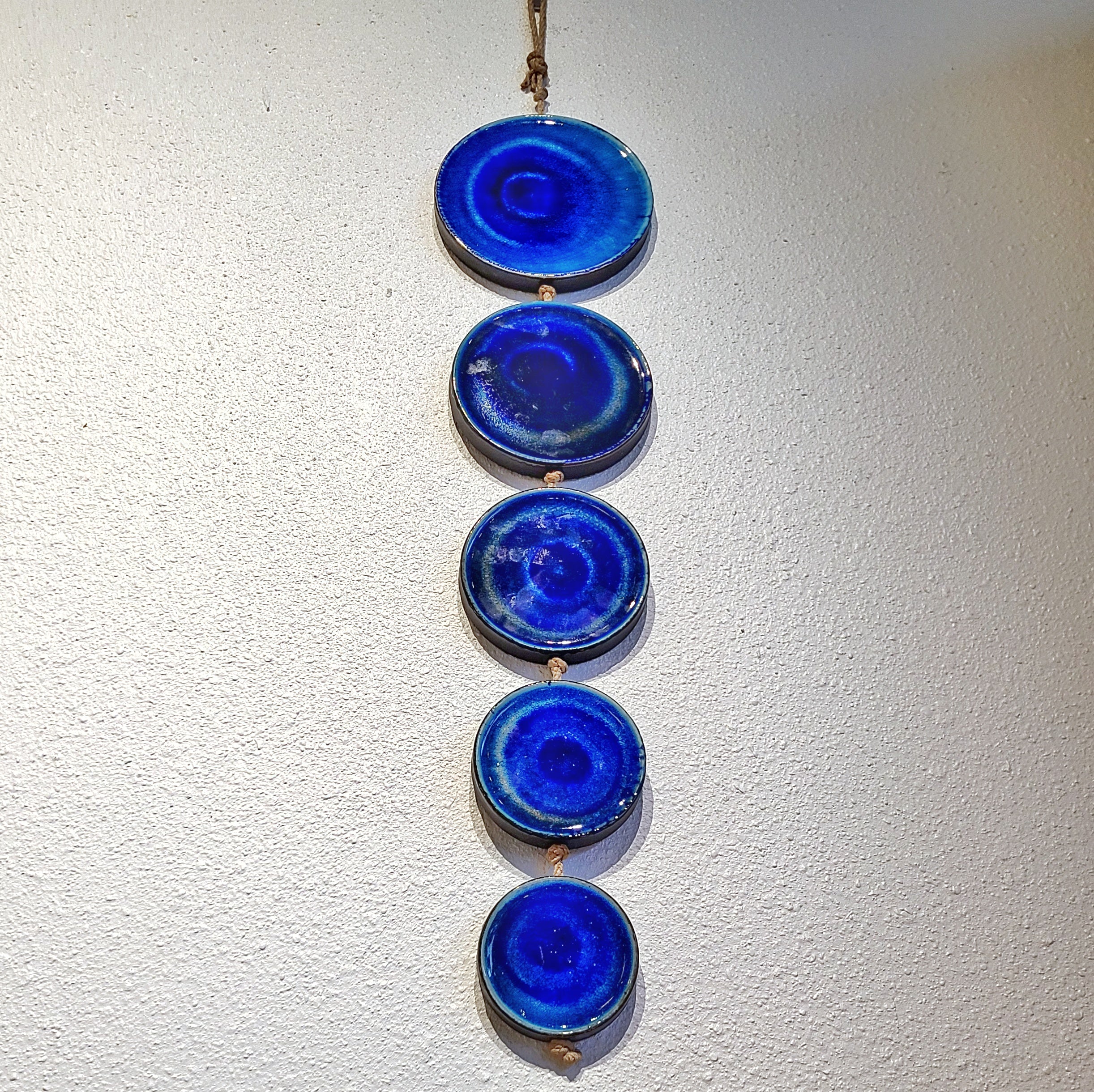 ‘AZZURRO’ DÉCOR FIVE-DISK WALL HANGING BY HANNS WELLING FOR CERAMANO