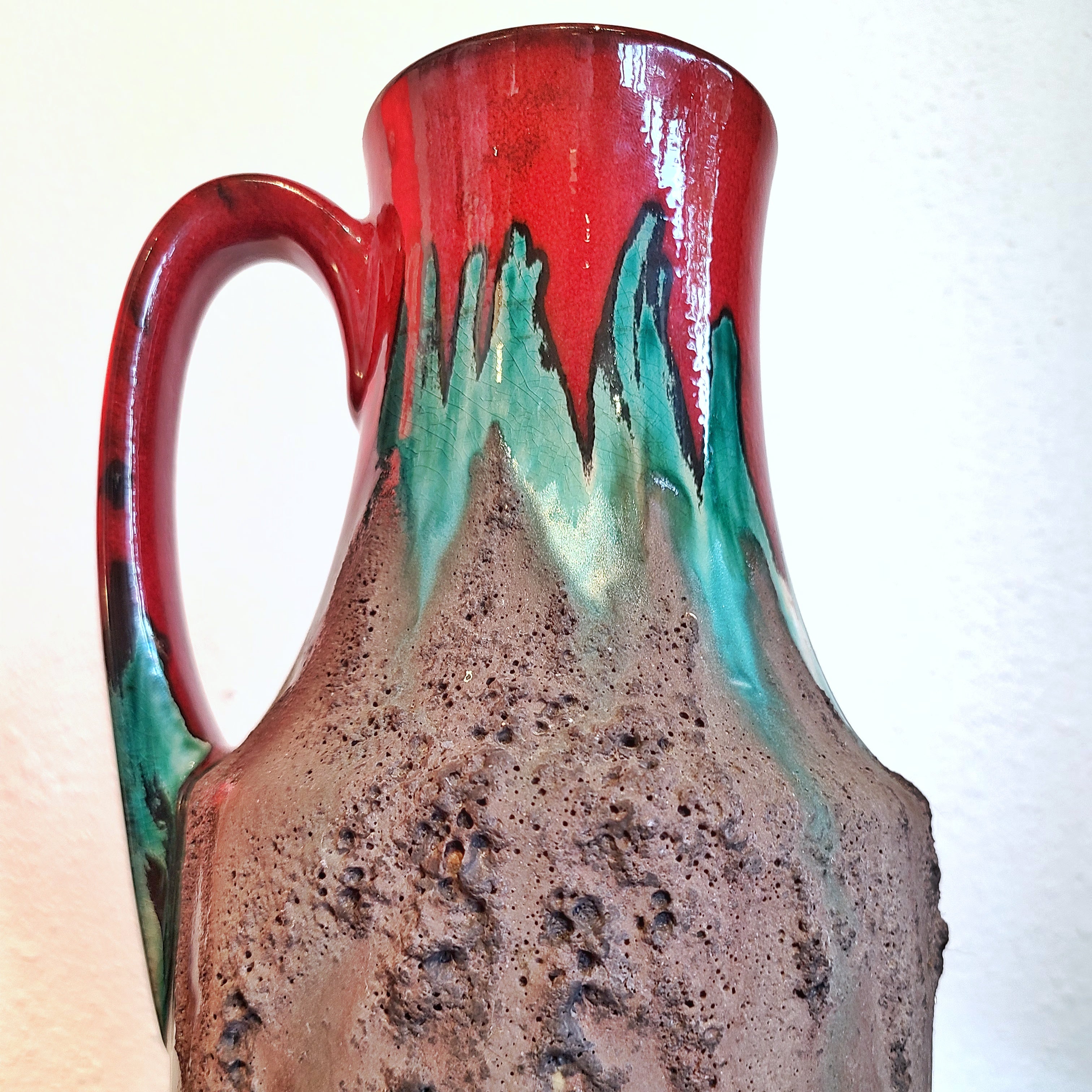 STUNNING SCHEURICH KERAMIK VOLCANIC FAT-LAVA JUG VASE Nr. 407/35