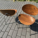 SET OF FOUR STACKING MOLDED PLYWOOD 'POTATO CHIP' CHAIRS