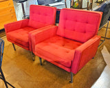 FLORENCE KNOLL PARALLEL BAR LOUNGE CHAIR FOR KNOLL ASSOCIATES (d. 1955)