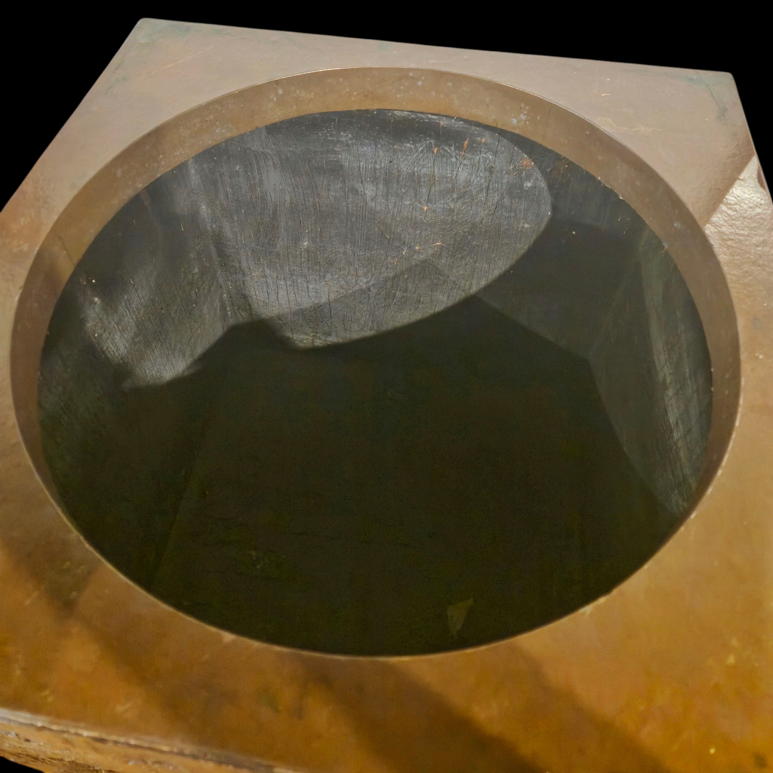 RARE EARLY ’70s BRONZE “HONEYCOMB” PLANTER BOX BY McCARROLL & GILLESPE FOR FORMS+SURFACES