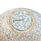 ’50s MARZI & REMY FOLDED BOWL WITH WHITE ON BLUE CRAWL GLAZE