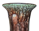 FLARED-RIM STUDIO POTTERY STONEWARE VASE BY ÉVA BOD (HUNGARY)