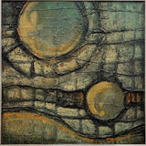 FRAMED IMPASTO OIL ON BOARD ABSTRACT PAINTING
