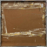 FRAMED IMPASTO OIL ON BOARD ABSTRACT PAINTING