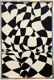 SIGNED BLACK & WHITE OIL-ON-CANVAS OP ART NUDE