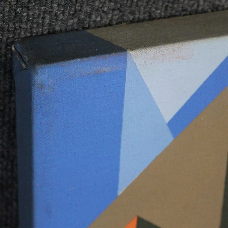 1970s HARD-EDGE ABSTRACT ACRYLIC BY NICK LUTTINGER