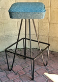 PAIR OF IRON BARSTOOLS AFTER FREDERICK WEINBERG