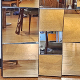 LARGE FACETED WALL MIRROR IN THE STYLE OF NEAL SMALL