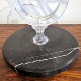FONTANA ARTE STYLE SCALLOPED GLASS, LUCITE, AND MARBLE STEP TABLE