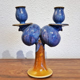 ANGELIKA BAASNER-MATUSSEK STUDIO POTTERY CANDELABRA (W. GERMANY)