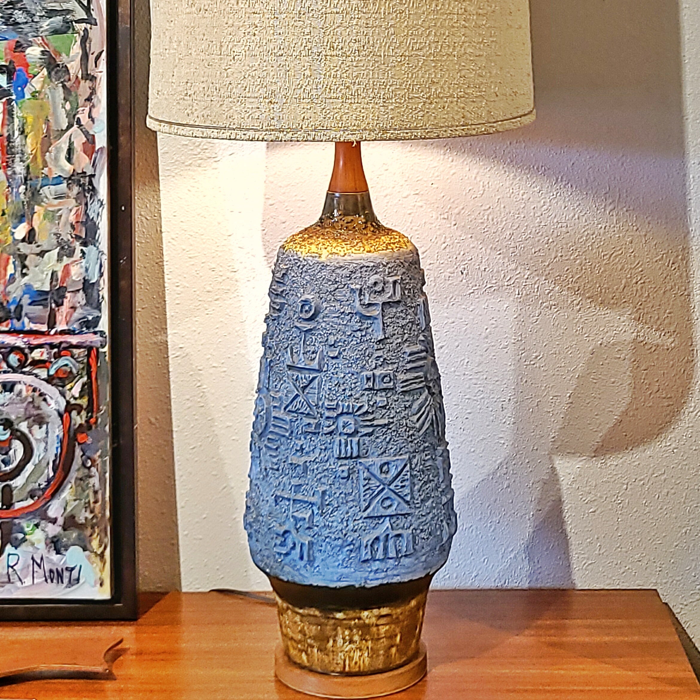 MONUMENTAL JIŘÍ GEORGES LAUDA TABLE LAMP PRODUCED BY PAUL TANNIER FOR NORWOOD OF MONTREAL