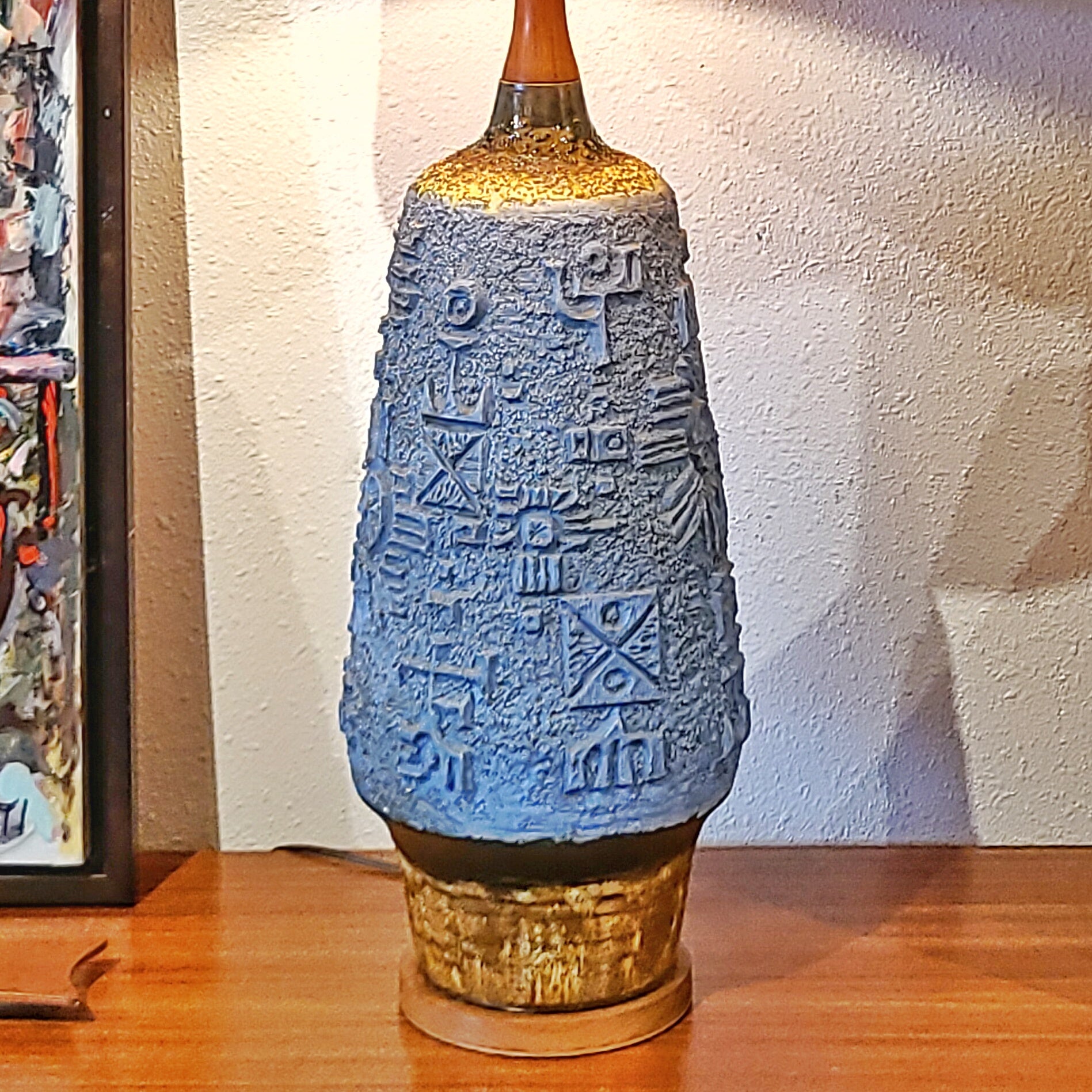 MONUMENTAL JIŘÍ GEORGES LAUDA TABLE LAMP PRODUCED BY PAUL TANNIER FOR NORWOOD OF MONTREAL