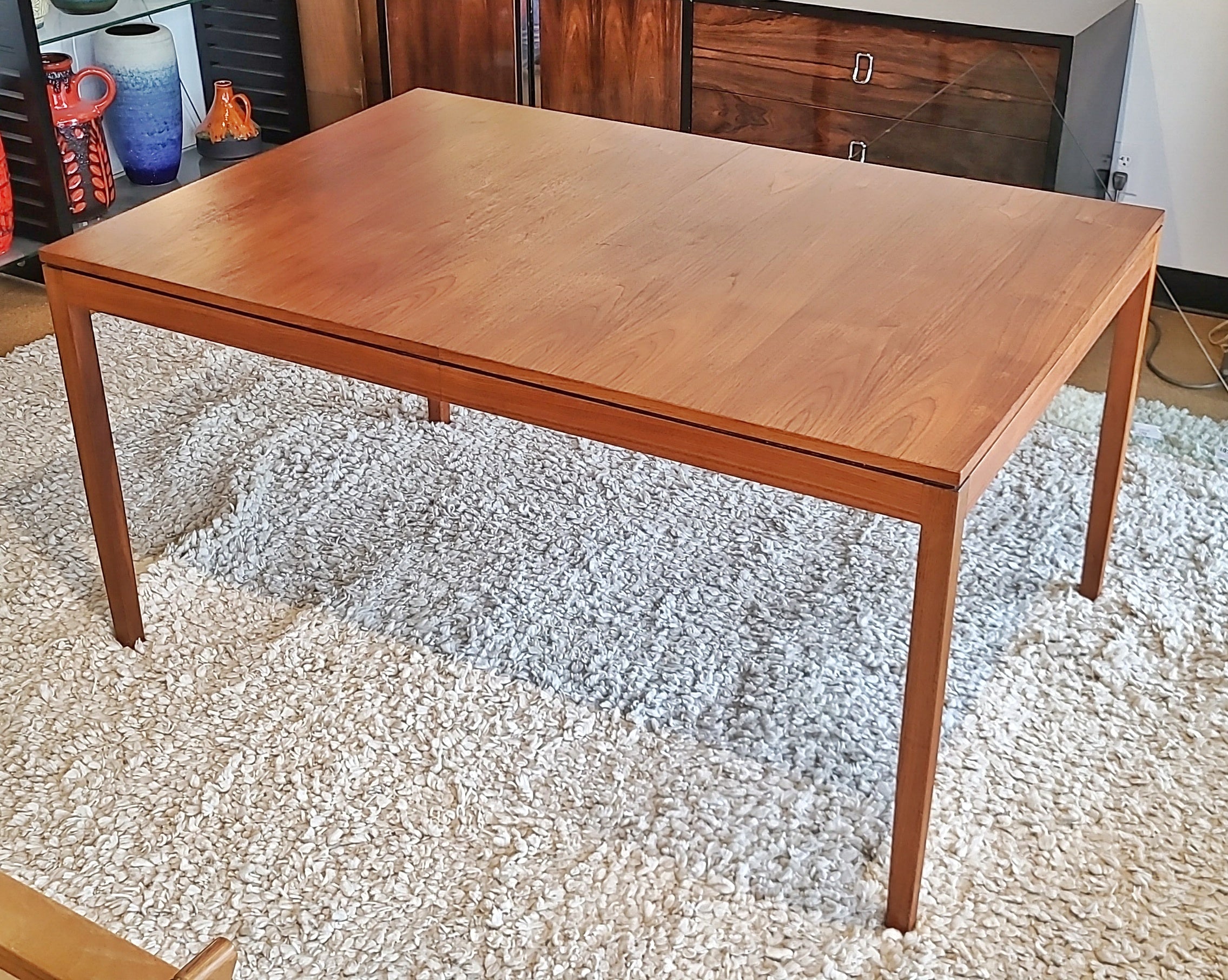 1957 FLORENCE KNOLL WALNUT DINING TABLE MODEL 303 FOR KNOLL ASSOCIATES