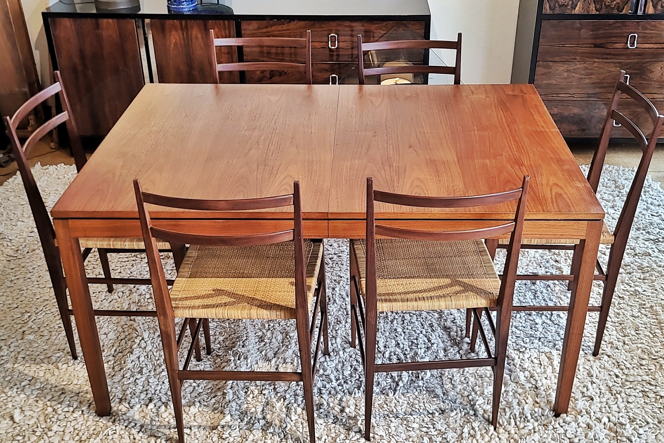 1957 FLORENCE KNOLL WALNUT DINING TABLE MODEL 303 FOR KNOLL ASSOCIATES