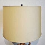 ’60s YELLOW, ORANGE, GREEN, AND BROWN FAT-LAVA TABLE LAMP