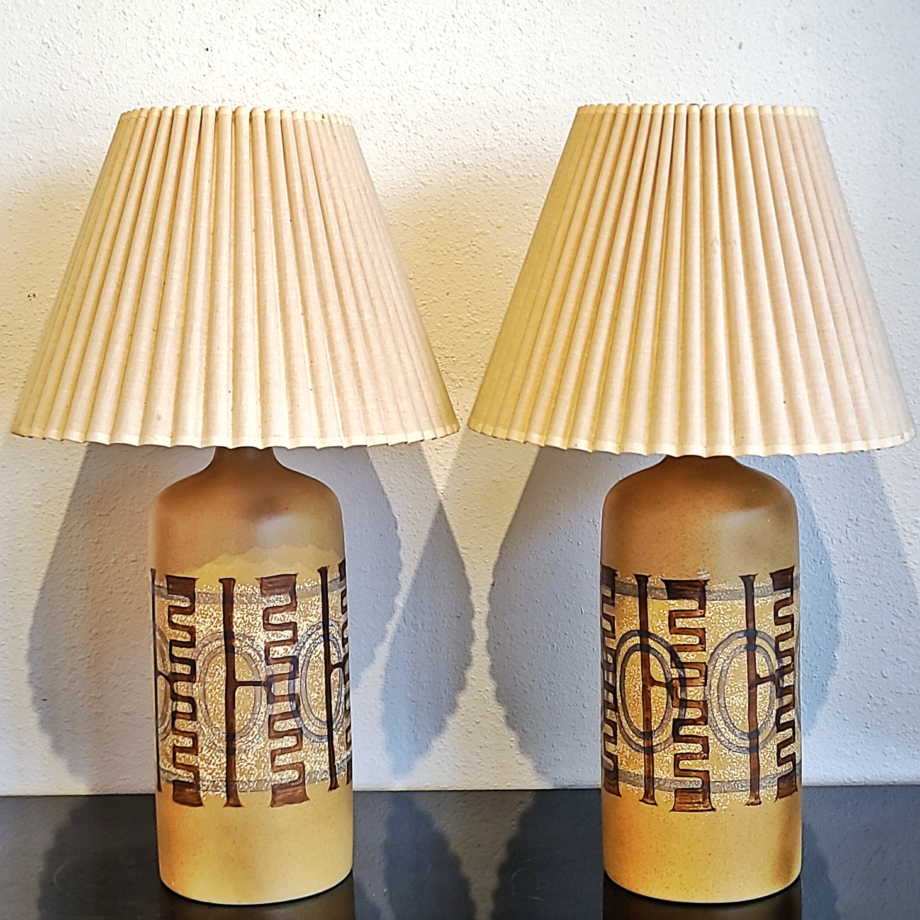 ELSPETH COHEN TABLE LAMPS FOR LAPID POTTERY (ISRAEL)