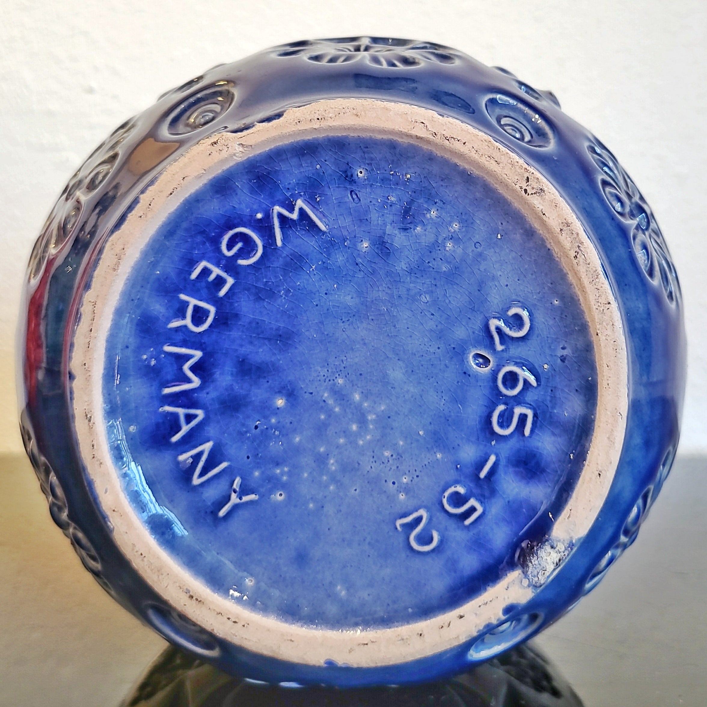 GIANT BLUE SCHEURICH 'BERNINA' VASE Nr. 265/52