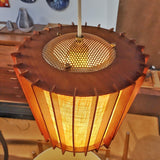 TEAK BAFFLE PENDANT/SWAG LAMP (CANADA)