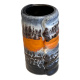 ORANGE DÜMLER & BREIDEN ‘POLAR’ DÉCOR RELIEF VASE Nr. 24/14