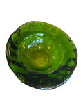 FREE-FORM EMERALD GREEN GLASS ASHTRAY/VIDE POCHE BY BLENKO