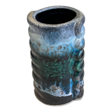 BLUE-GREEN DÜMLER & BREIDEN ‘POLAR’ DÉCOR RELIEF VASE Nr. 24/14