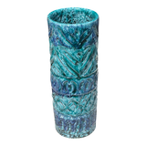 TALL NUOVO RINASCIMENTO BLUE & AQUA CYLINDER VASE (ITALY)