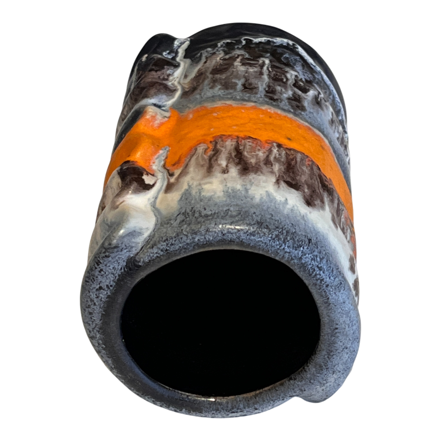 ORANGE DÜMLER & BREIDEN ‘POLAR’ DÉCOR RELIEF VASE Nr. 24/14