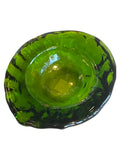 FREE-FORM EMERALD GREEN GLASS ASHTRAY/VIDE POCHE BY BLENKO