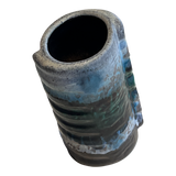 BLUE-GREEN DÜMLER & BREIDEN ‘POLAR’ DÉCOR RELIEF VASE Nr. 24/14