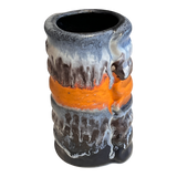 ORANGE DÜMLER & BREIDEN ‘POLAR’ DÉCOR RELIEF VASE Nr. 24/14