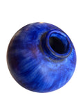 ’60s BLUE-ON-BLUE DANISH STUDIO BALL VASE BY CHRISTIAN SCHOLLERT