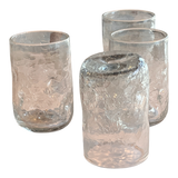 BLENKO 12-OZ CRACKLE-GLASS TUMBLER SET (1960s)