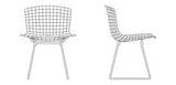 CHROME BERTOIA SIDE CHAIR WITH FABRIC SEAT PAD FOR KNOLL (2 AVAILABLE)