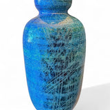 MONUMENTAL HAND-TURNED CERAMIC TABLE LAMP IN THE ‘ABSTRACT’ DÉCOR BY ALDO LONDI FOR BITOSSI CERAMICHE