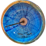 MONUMENTAL HAND-TURNED CERAMIC TABLE LAMP IN THE ‘ABSTRACT’ DÉCOR BY ALDO LONDI FOR BITOSSI CERAMICHE