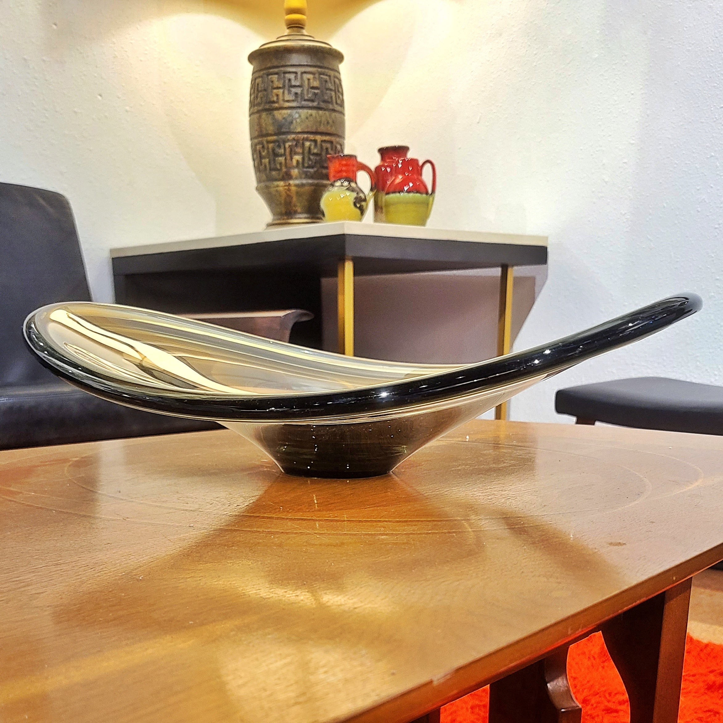 MASSIVE ‘SELANDIA’ CENTERPIECE BOWL BY PER LÜTKEN FOR HOLMEGAARD (c. 1957)