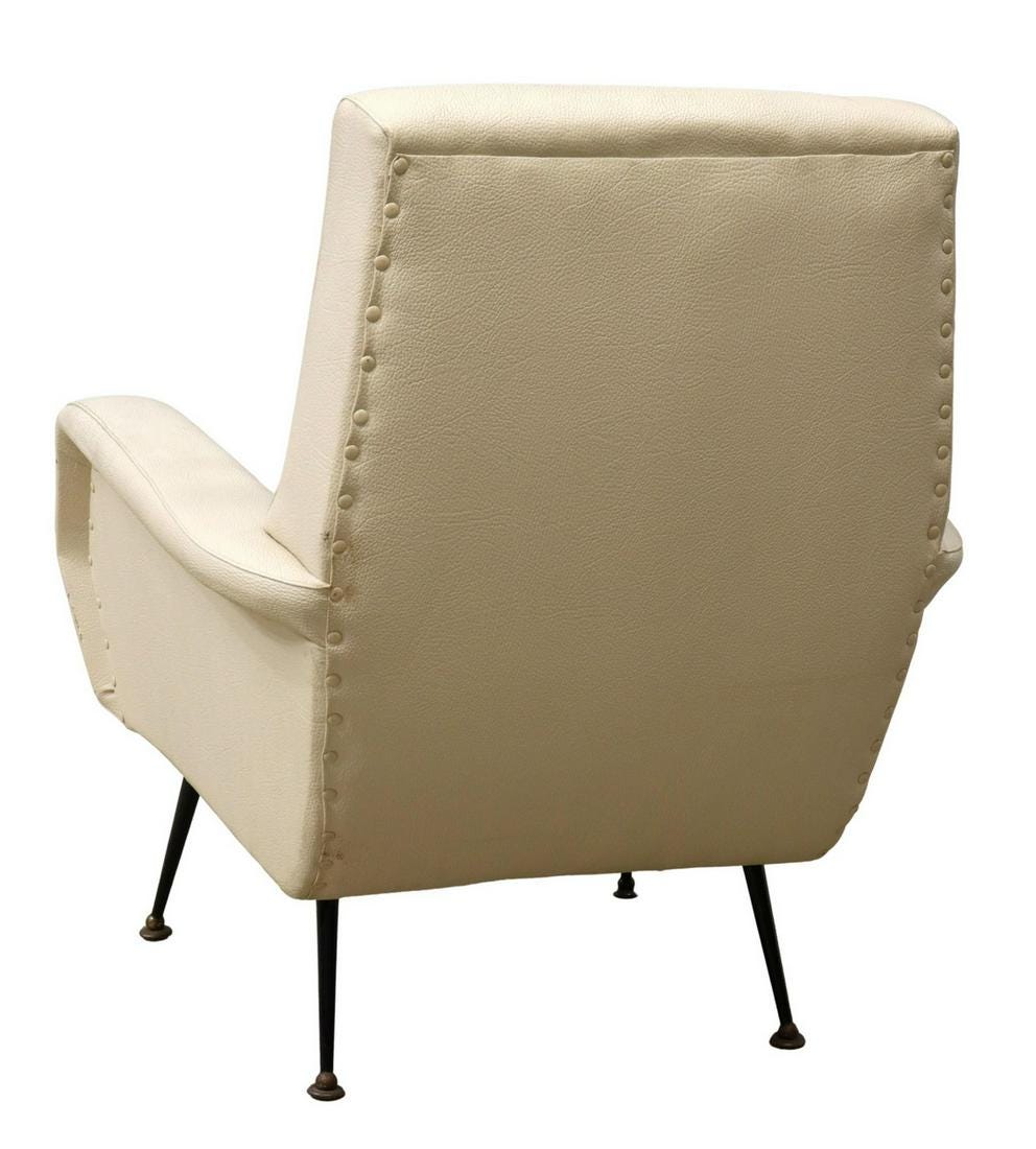 ITALIAN MID-CENTURY MODERN UPHOLSTERED ARMCHAIR