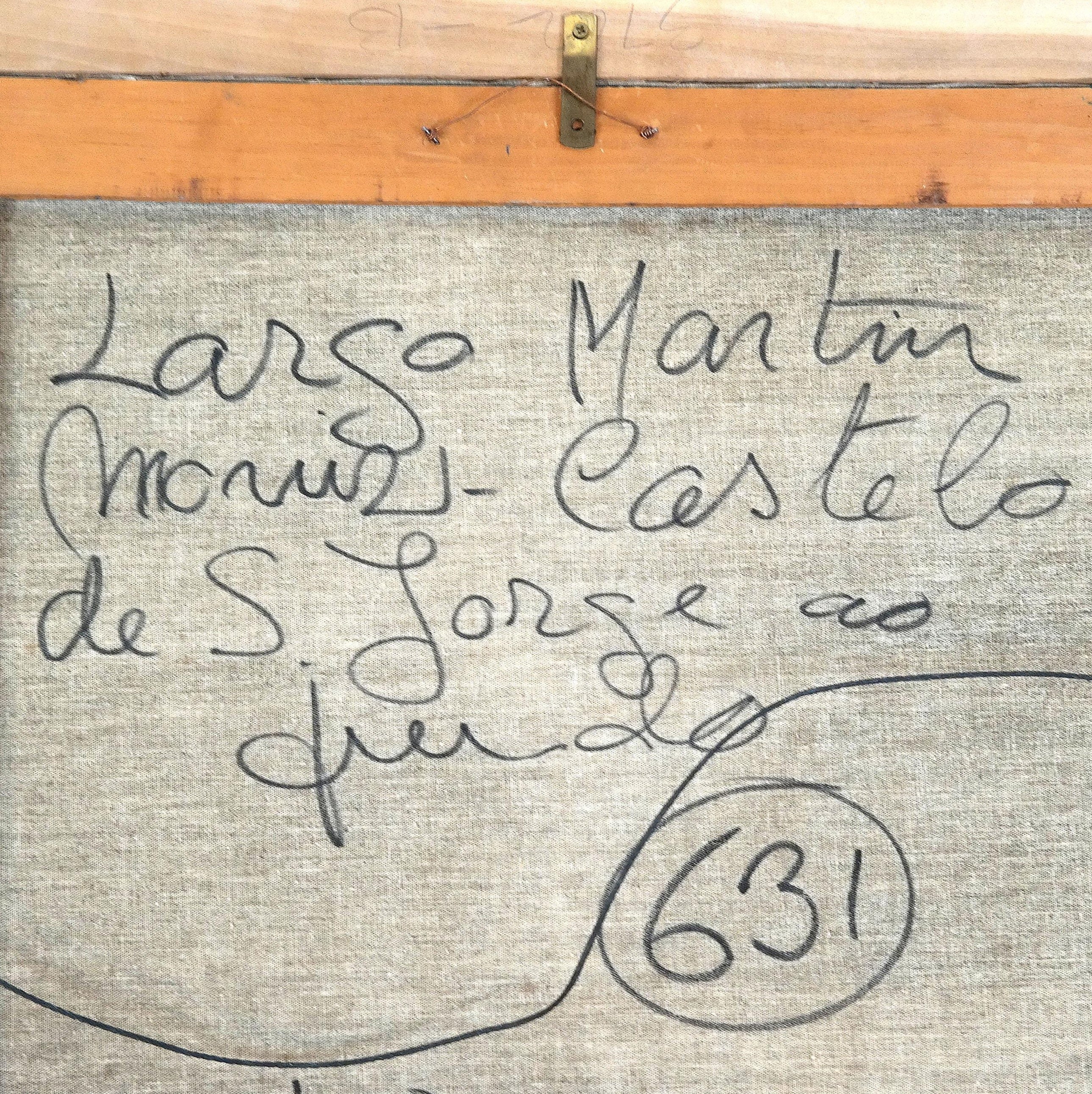 LARGO MARTIM MONIZ/CASTELO DE SÂO JORGE - OIL ON CANVAS BY GOMES MARTINS (1969)