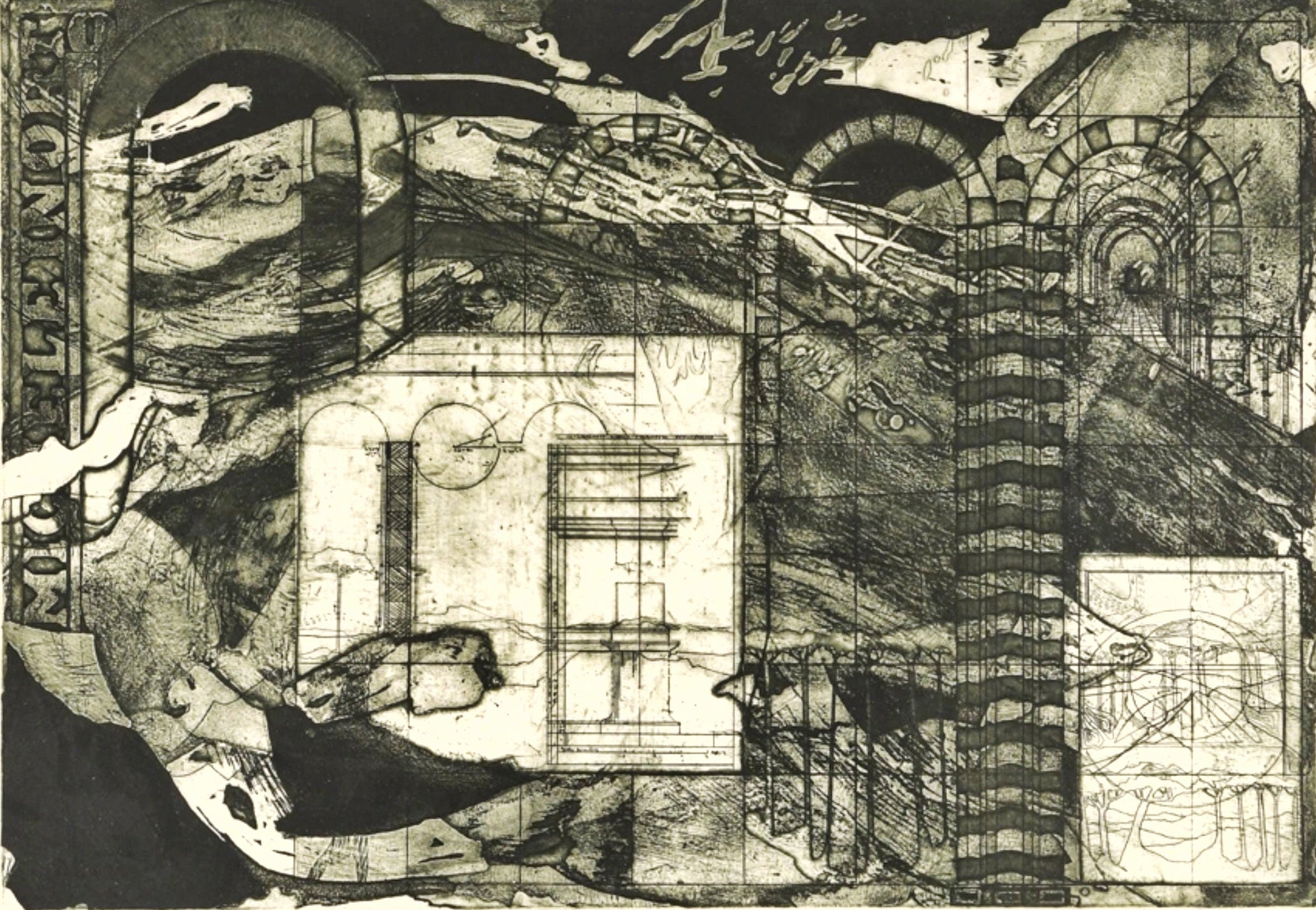'MICHELE: FLOOD MEMORY AFFAIR' LITHOGRAPH BY JOANNE PASCHALL (1970s)