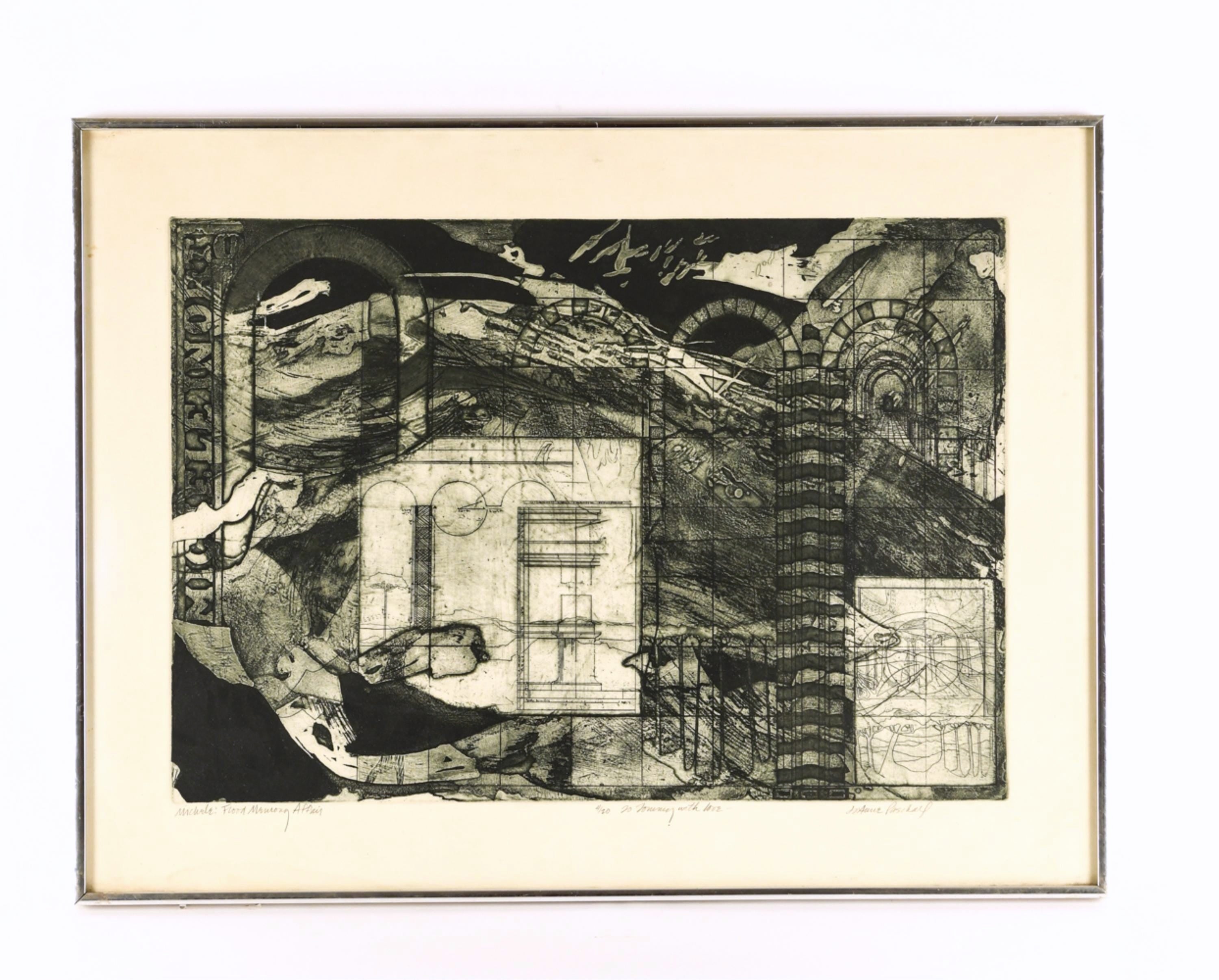'MICHELE: FLOOD MEMORY AFFAIR' LITHOGRAPH BY JOANNE PASCHALL (1970s)