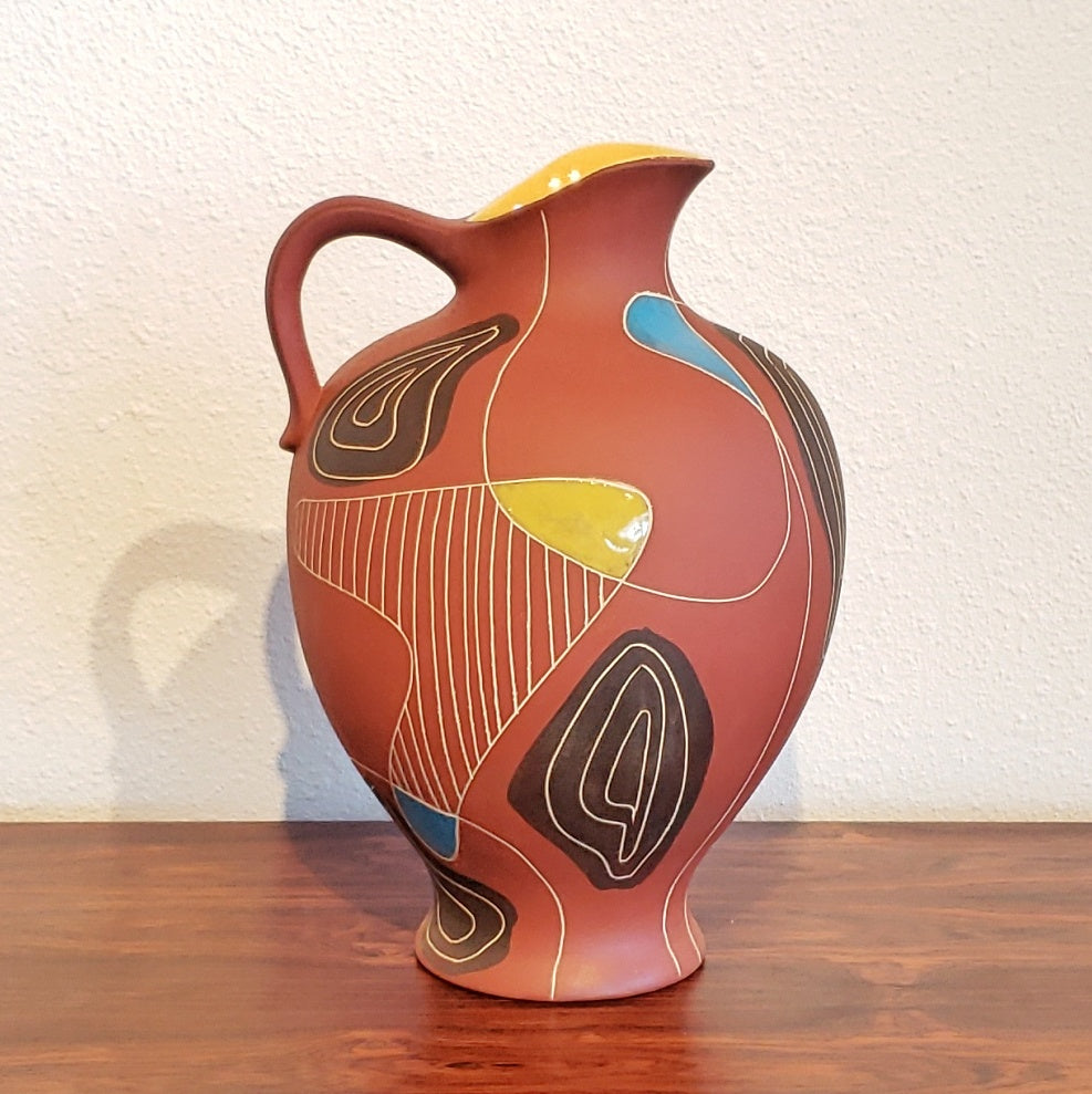 BODO MANS ‘BRASIL’ FLOOR VASE 291/40 FOR BAY KERAMIK (RARE)