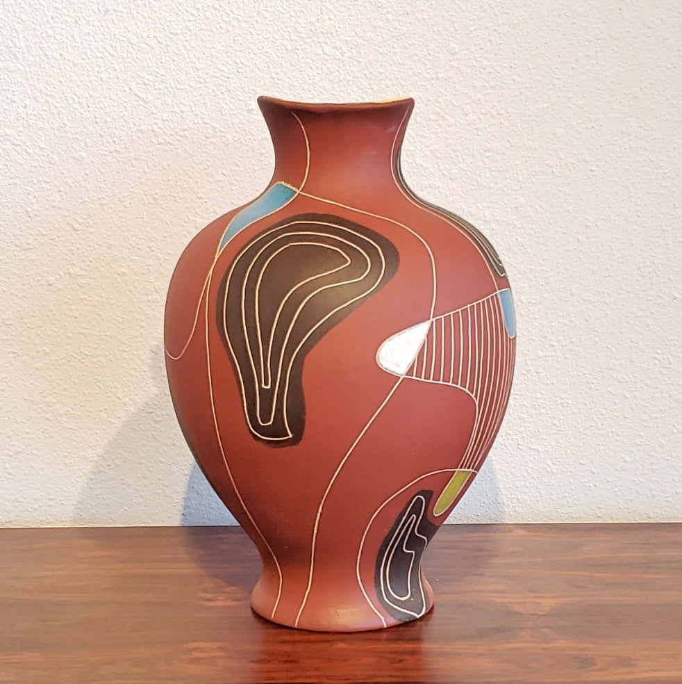 BODO MANS ‘BRASIL’ FLOOR VASE 291/40 FOR BAY KERAMIK (RARE)