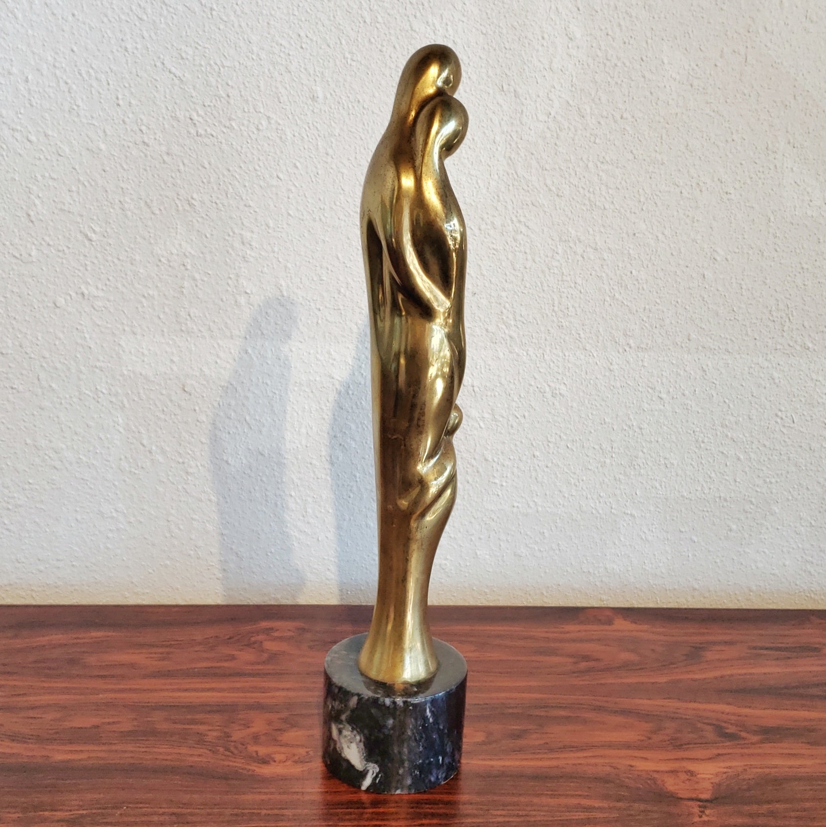 SOLID BRASS FAMILY STATUETTE AFTER JEAN ARP