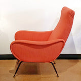 1950s ITALIAN LOUNGE CHAIR IN THE STYLE OF MARCO ZANUSO