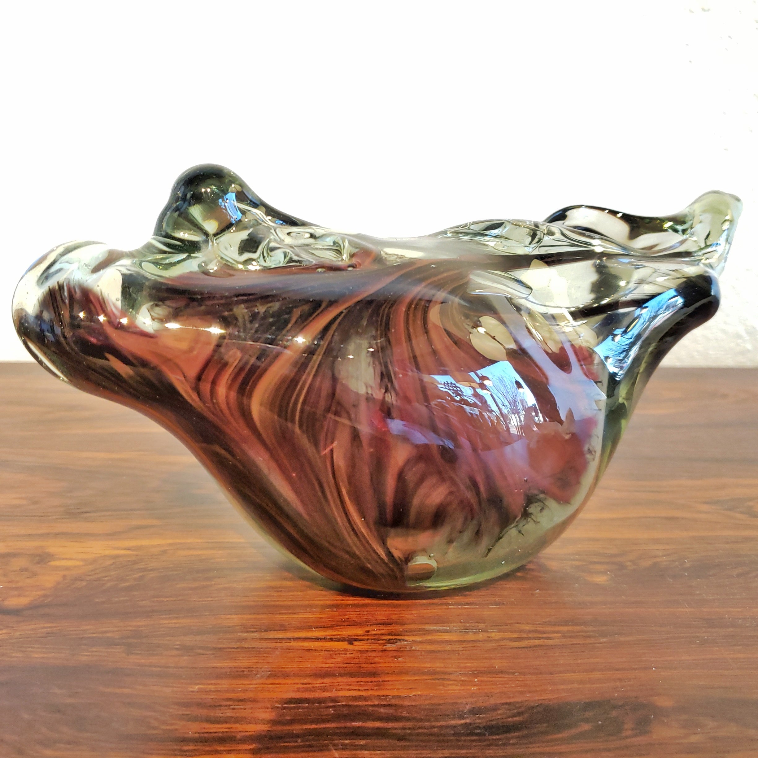 ROBERT FRITZ BIOMORPHIC ART GLASS VASE