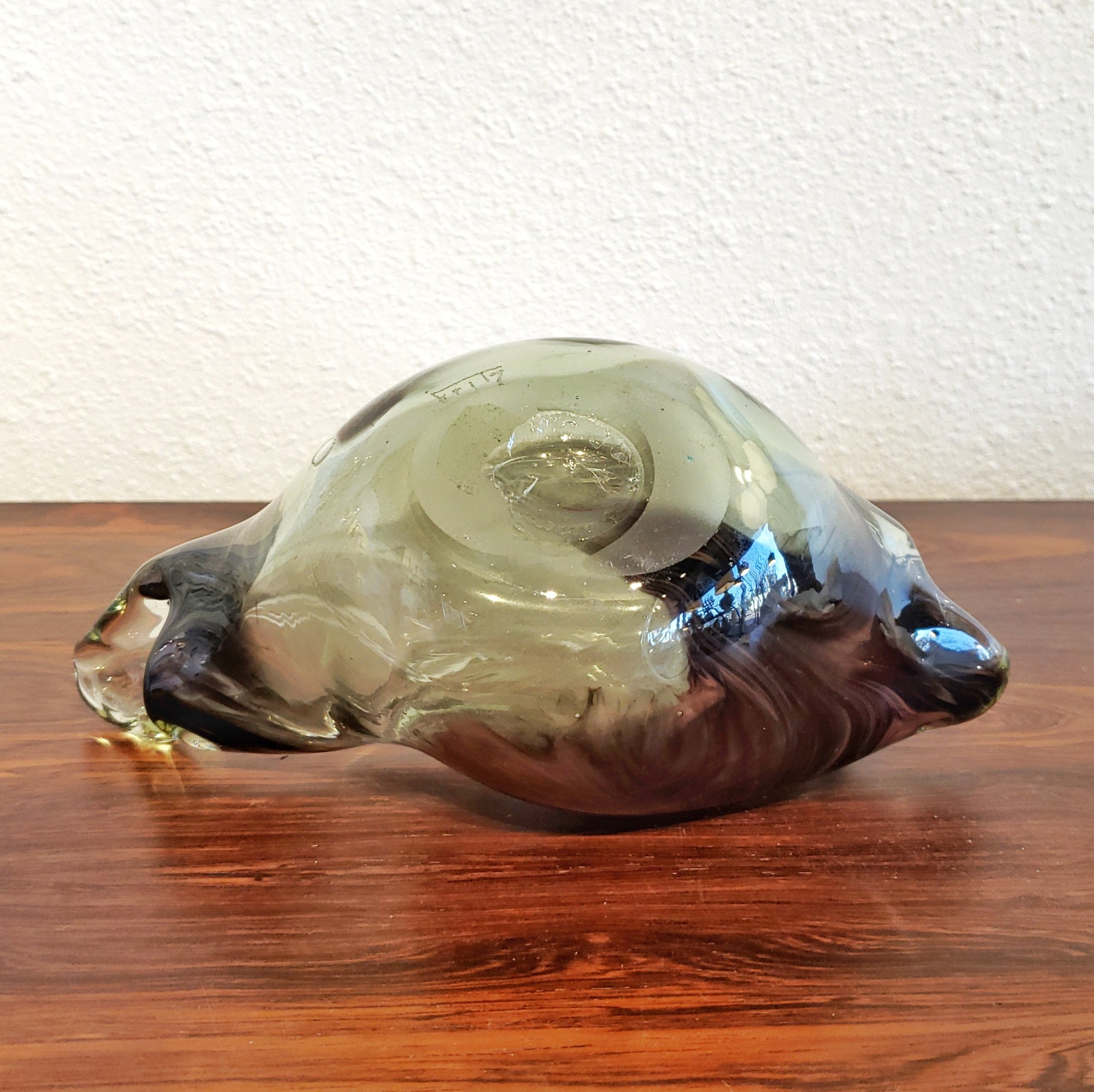 ROBERT FRITZ BIOMORPHIC ART GLASS VASE